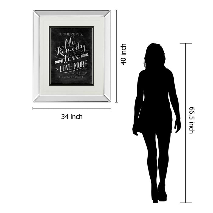 Classy Living No Remedy Wall Art 34"x40", Mirrored