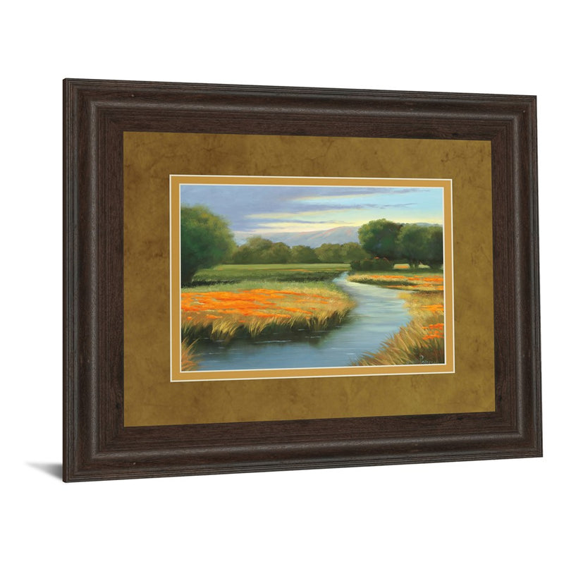 Classy Living California Orange Wall Art Double Mat 40"x34", Cinnamon