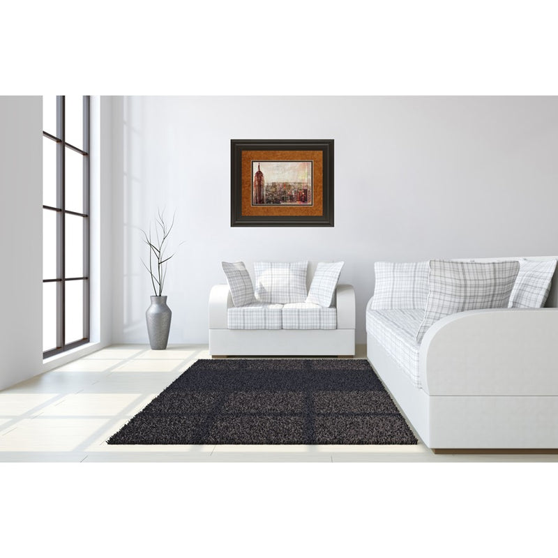 Classy Living Crimson Skyline Wall Art Double Mat 40"x34", Chocolate