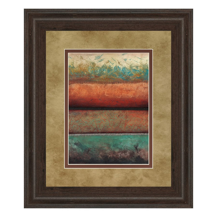 Classy Living Layered Horizons Wall Art Double Mat 34"x40", Cinnamon Mocha