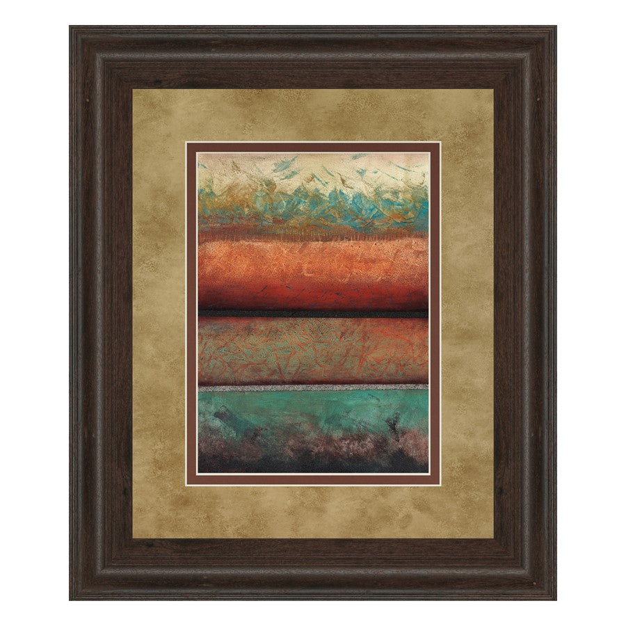 Classy Living Layered Horizons Wall Art Double Mat 34"x40", Cinnamon Mocha