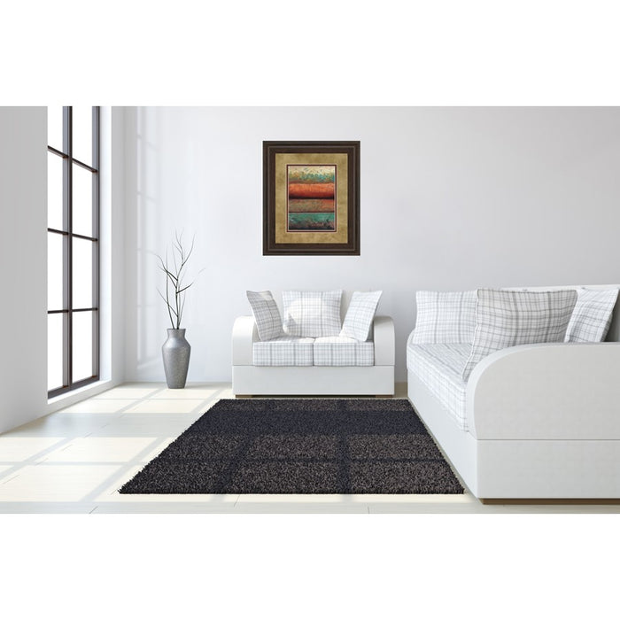 Classy Living Layered Horizons Wall Art Double Mat 34"x40", Cinnamon Mocha