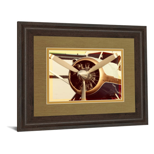 Classy Living Vintage Propeller Wall Art Double Mat 40"x34", Cinnamon