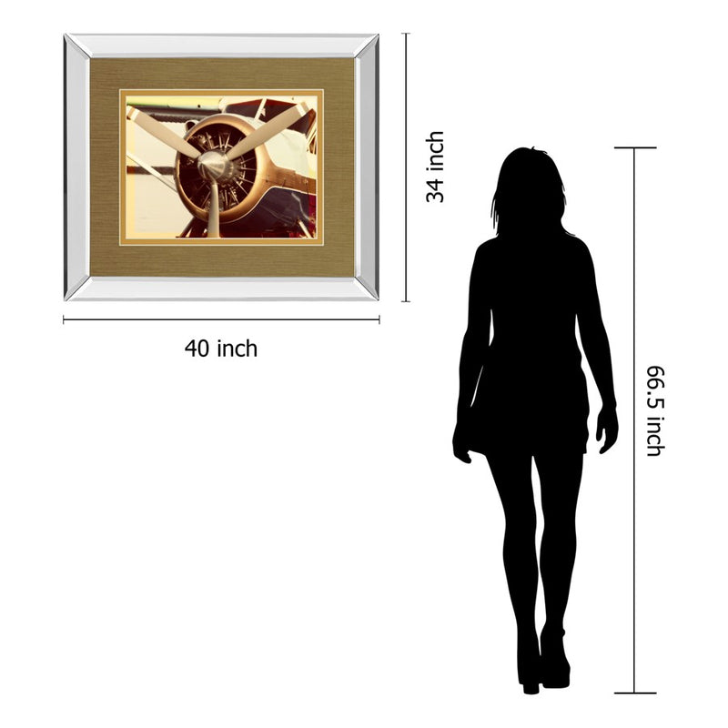 Classy Living Vintage Propeller Wall Art 40"x34", Mirrored