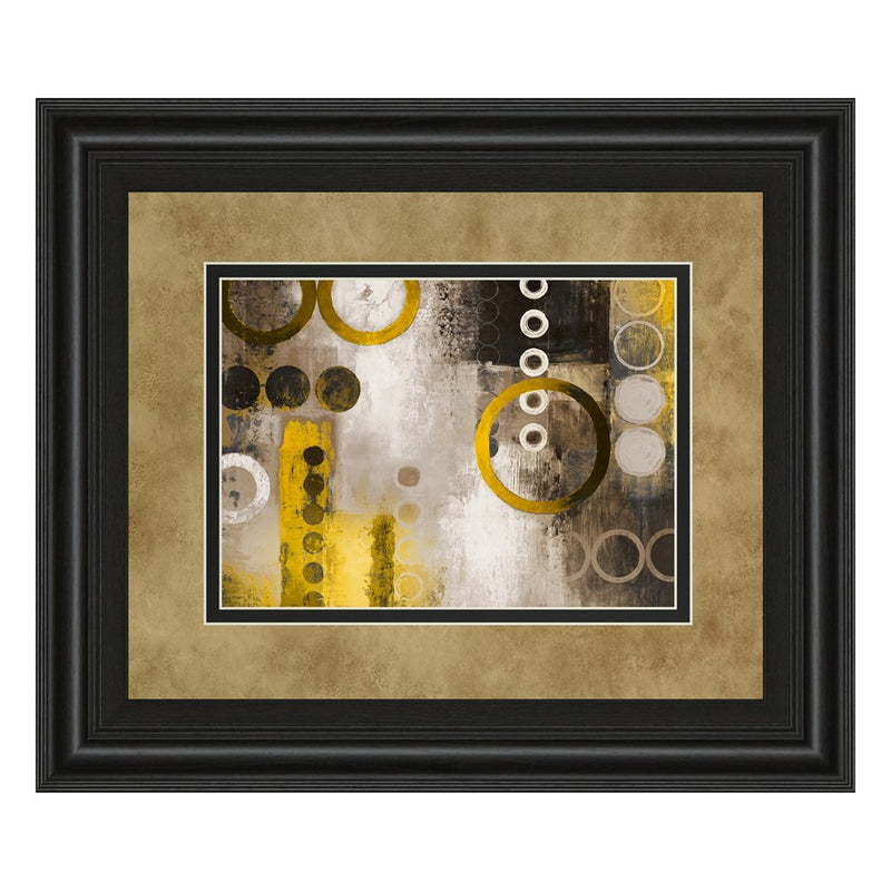 Classy Living Liberated Circles Wall Art Double Mat 40"x34", Midnight Aura
