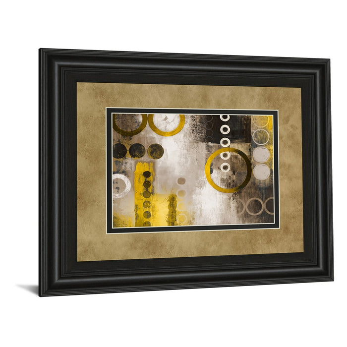 Classy Living Liberated Circles Wall Art Double Mat 40"x34", Midnight Aura