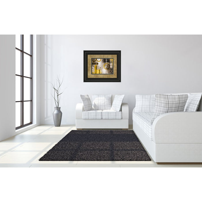 Classy Living Liberated Circles Wall Art Double Mat 40"x34", Midnight Aura