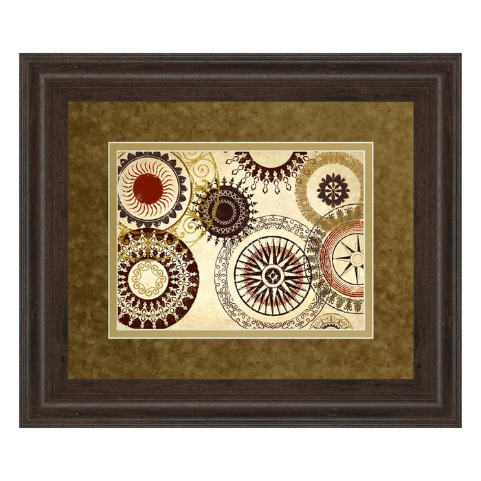 Classy Living Timeless Circles Wall Art 40"x34", Brown Frame