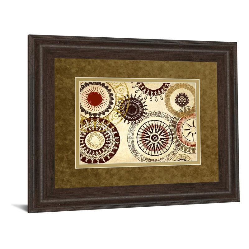 Classy Living Timeless Circles Wall Art 40"x34", Brown Frame