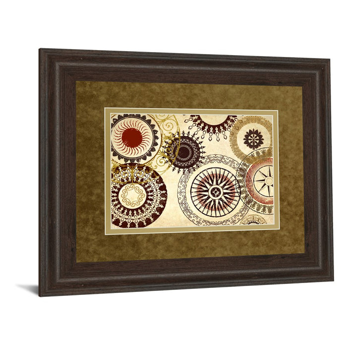 Classy Living Timeless Circles Wall Art 40"x34", Brown Frame