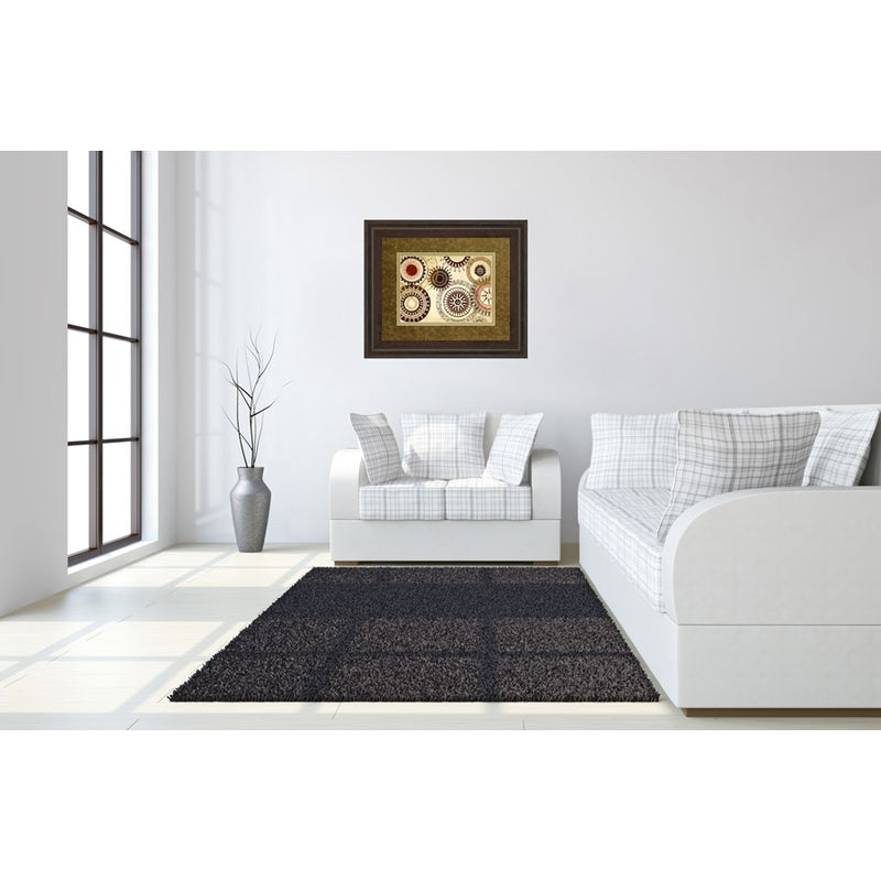 Classy Living Timeless Circles Wall Art 40"x34", Brown Frame