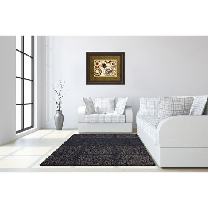 Classy Living Timeless Circles Wall Art 40"x34", Brown Frame