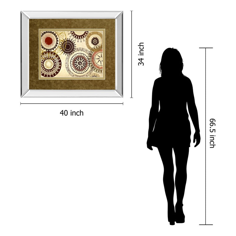 Classy Living Timeless Circles Wall Art 40"x34", Mirrored