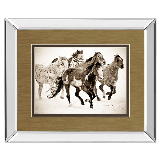 Classy Living Running Horses Wall Art 40"x34", Mirrored - DM5424MF
