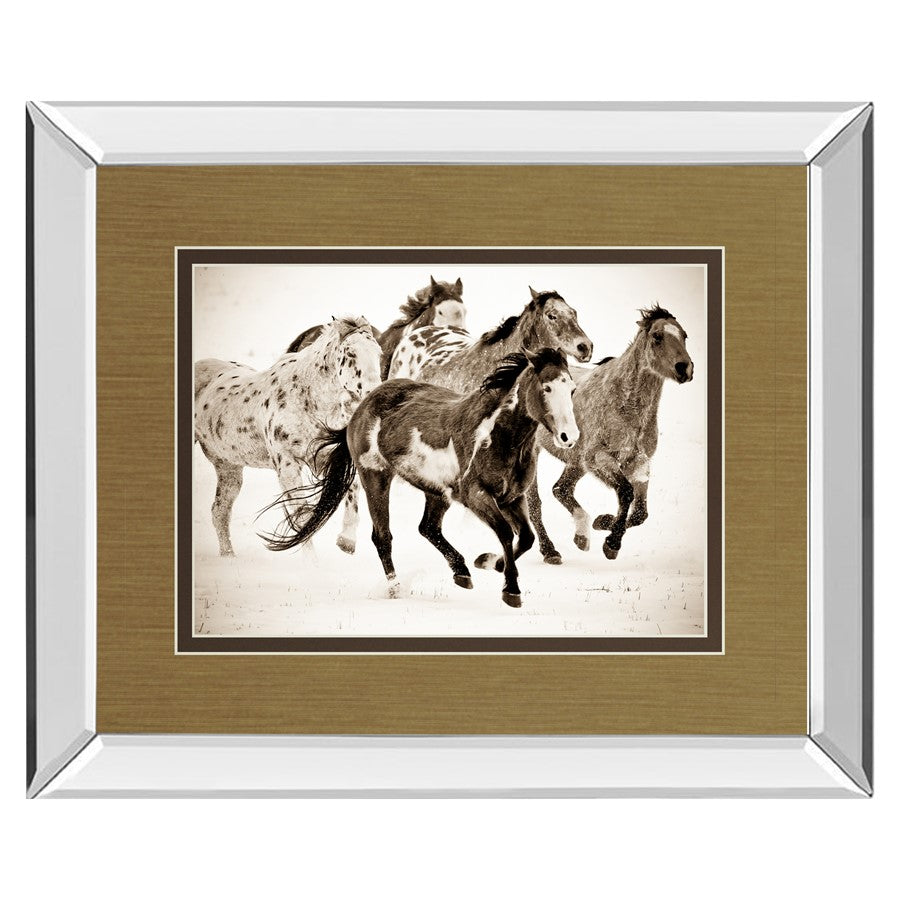Classy Living Running Horses Wall Art 40"x34", Mirrored - DM5424MF