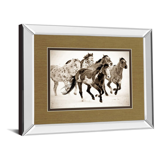 Classy Living Running Horses Wall Art 40"x34", Mirrored