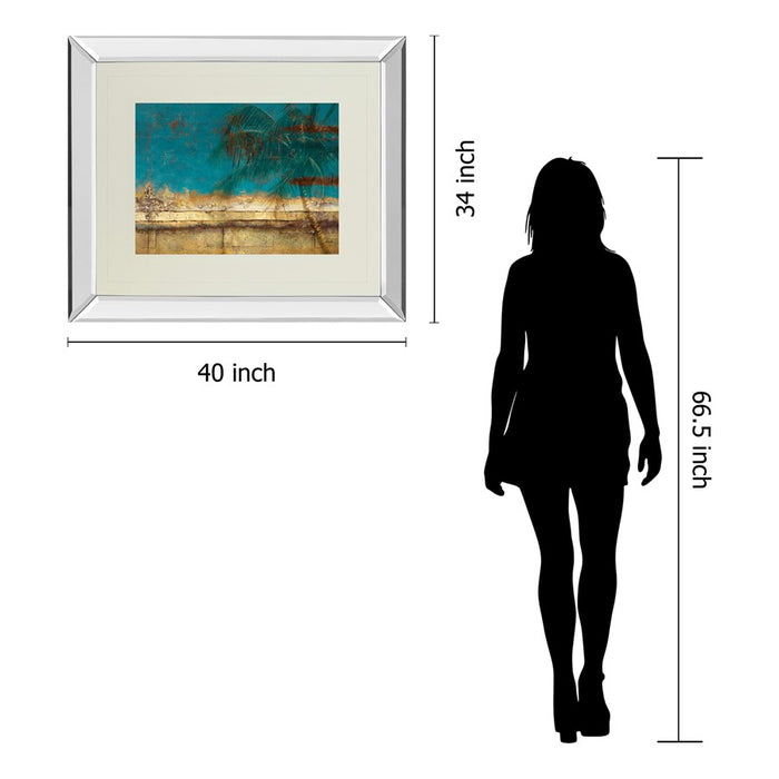 Classy Living Golden Shore Palm Wall Art 40"x34", Mirrored