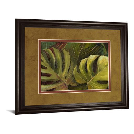 Classy Living Tropical Leaves Wall Art Double Mat 40"x34", Chocolate