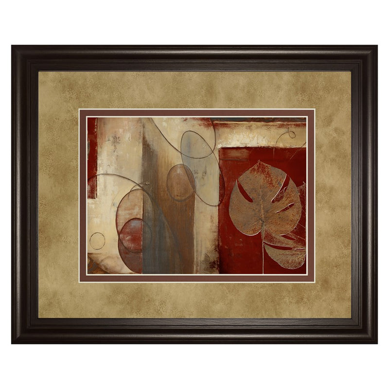 Classy Living Crimson Leaf Harmony Wall Art Double Mat 40"x34", Chocolate