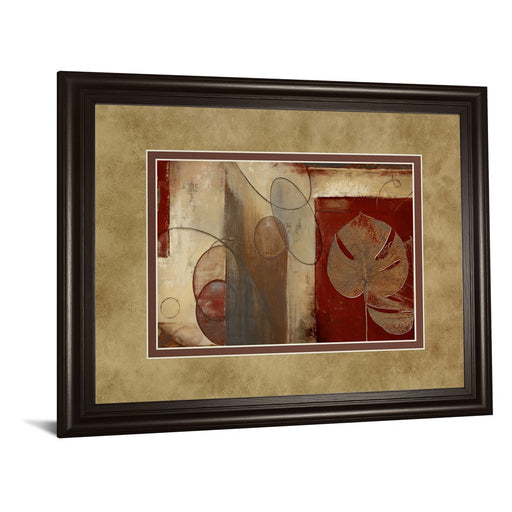 Classy Living Crimson Leaf Harmony Wall Art Double Mat 40"x34", Chocolate