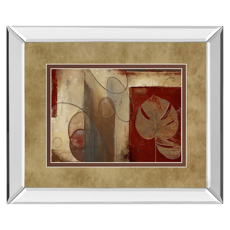 Classy Living Crimson Leaf Harmony Wall Art 40"x34", Mirrored