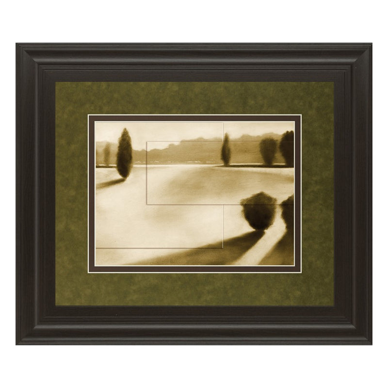 Classy Living Serene Landscape Wall Art Double Mat 40"x34", Chocolate