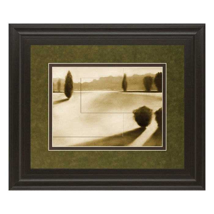 Classy Living Serene Landscape Wall Art Double Mat 40"x34", Chocolate