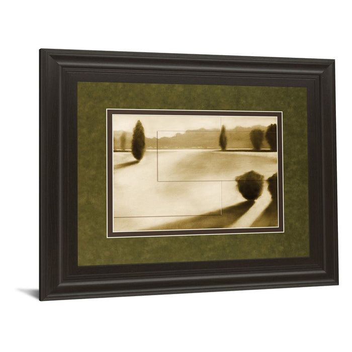 Classy Living Serene Landscape Wall Art Double Mat 40"x34", Chocolate