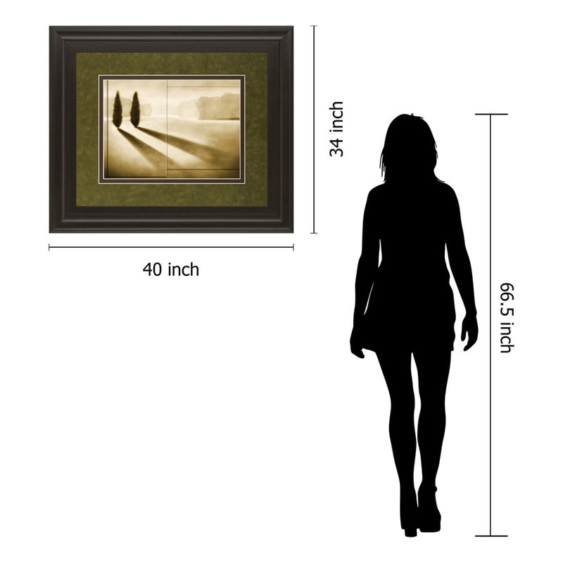 Classy Living Cyprus Eclipse Wall Art Double Mat 40"x34", Chocolate