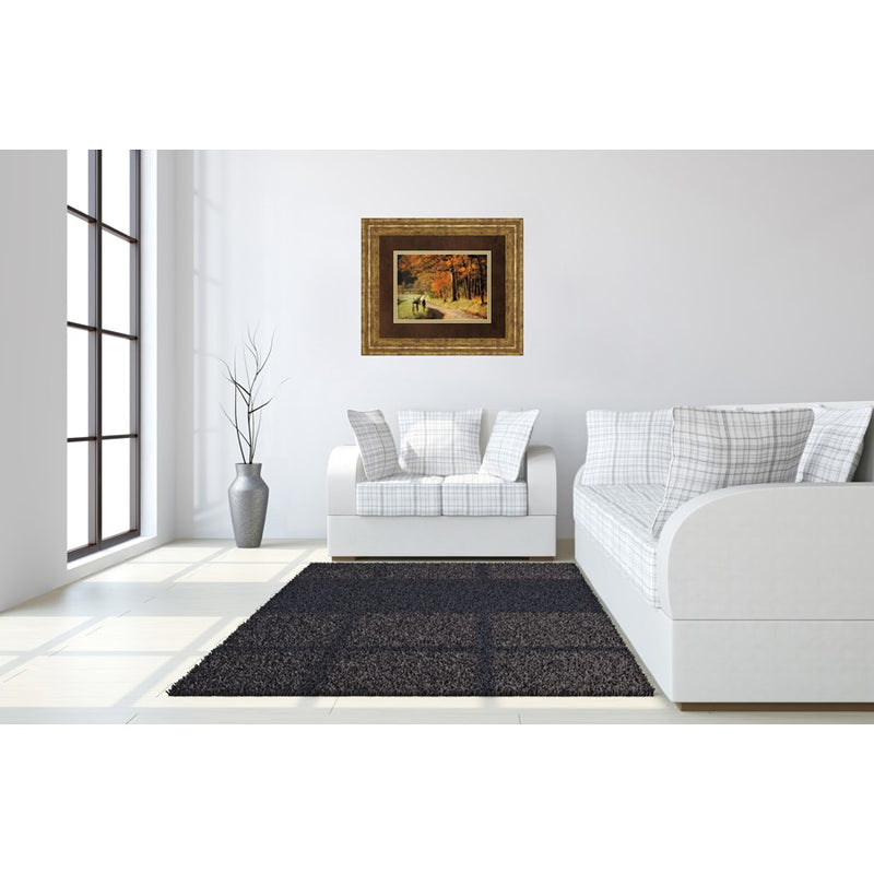 Classy Living Autumn Road Wall Art Double Mat 40"x34", Gilded Radiance