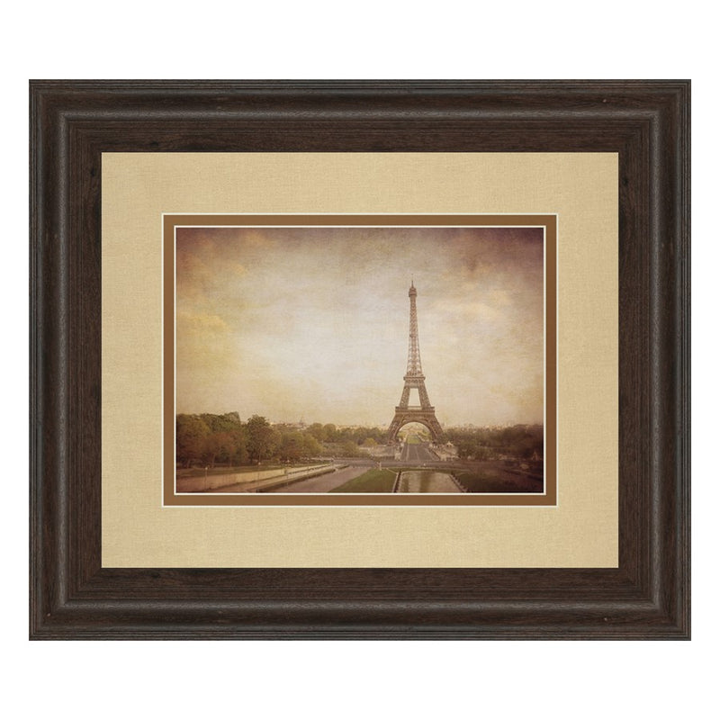 Classy Living Eiffel Reverie Wall Art Double Mat 40"x34", Cinnamon Mocha