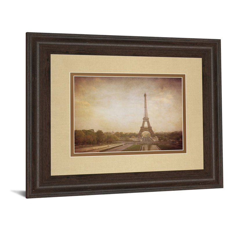 Classy Living Eiffel Reverie Wall Art Double Mat 40"x34", Cinnamon Mocha