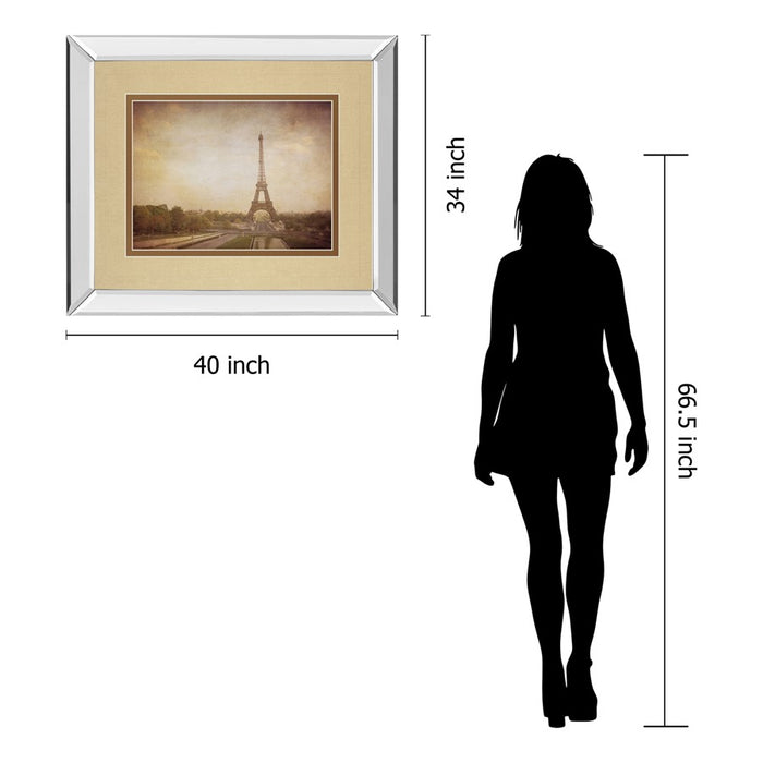 Classy Living Eiffel Reverie Wall Art 40"x34", Mirrored