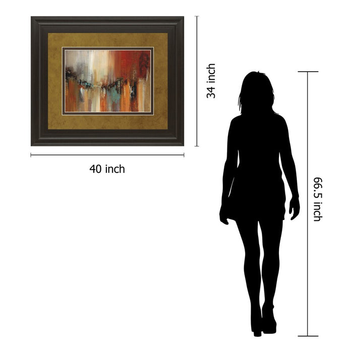 Classy Living Urban Rhythm Wall Art Double Mat 40"x34", Dark Chocolate