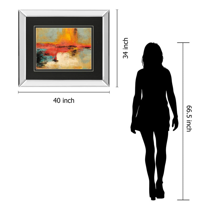 Classy Living Vibrant Horizon Wall Art 40"x34", Mirrored