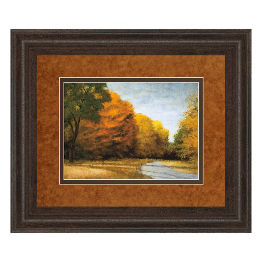 Classy Living Evening Walk Wall Art Double Mat 40"x34", Cinnamon Mocha