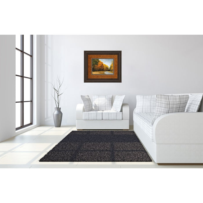 Classy Living Evening Walk Wall Art Double Mat 40"x34", Cinnamon Mocha