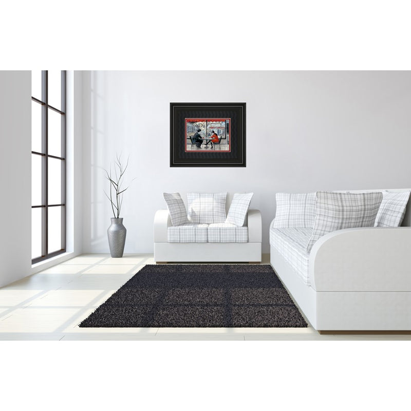 Classy Living Quiet Connection Wall Art Double Mat 40"x34", Midnight Aura