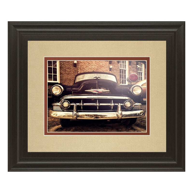 Classy Living Vintage Classic Ride Wall Art Double Mat 40"x34", Chocolate