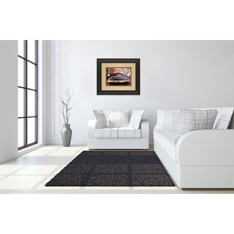 Classy Living Vintage Classic Ride Wall Art Double Mat 40"x34", Chocolate