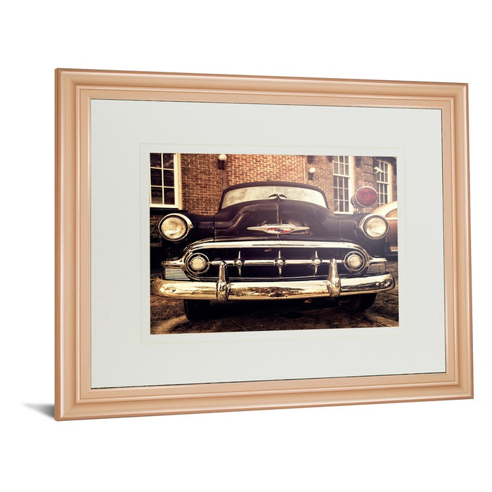 Classy Living Vintage Classic Ride Wall Art Double Mat 40"x34", Rose Gold