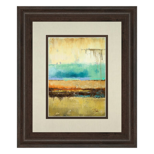 Classy Living Rain I Wall Art Double Mat 34"x40", Cinnamon Mocha