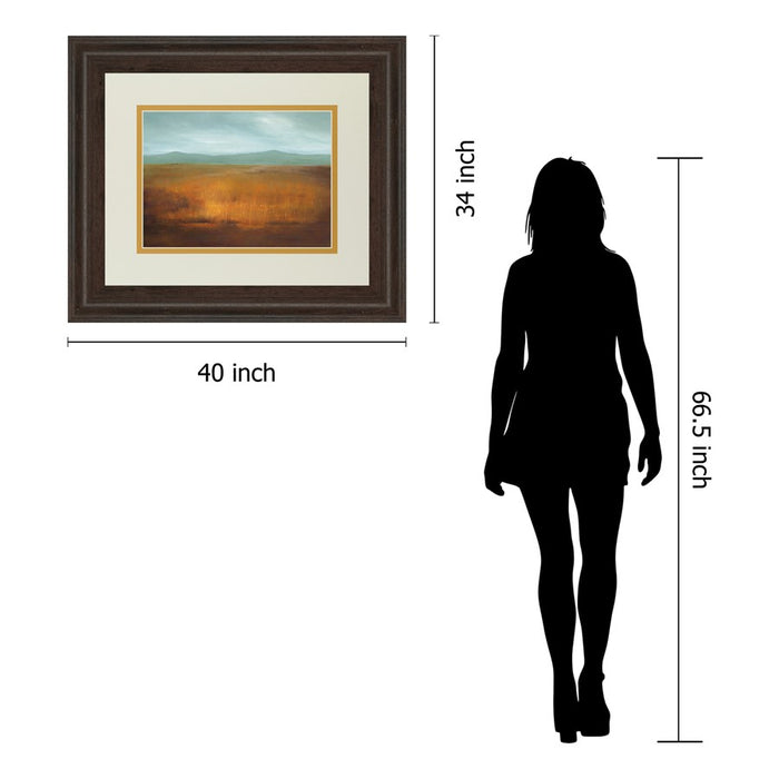 Classy Living Last Light Wall Art Double Mat 40"x34", Cinnamon Mocha
