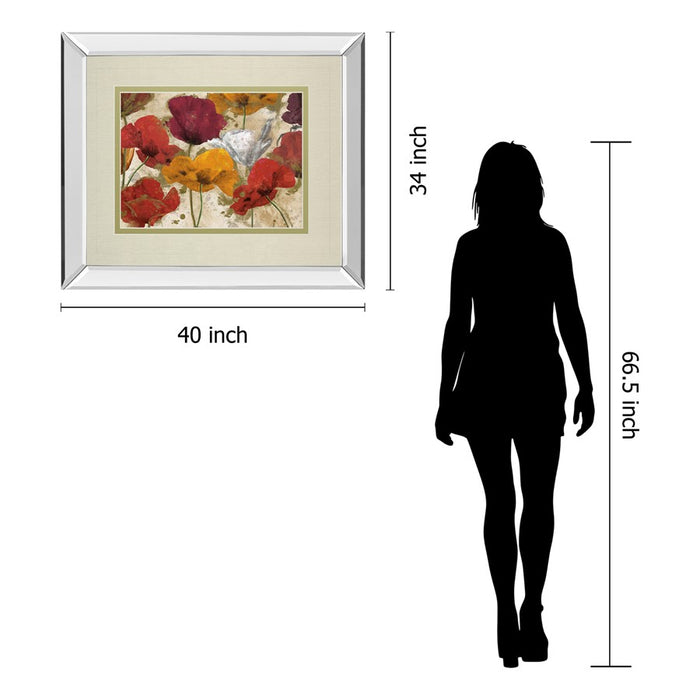 Classy Living Floral Symphony Wall Art 40"x34", Mirrored