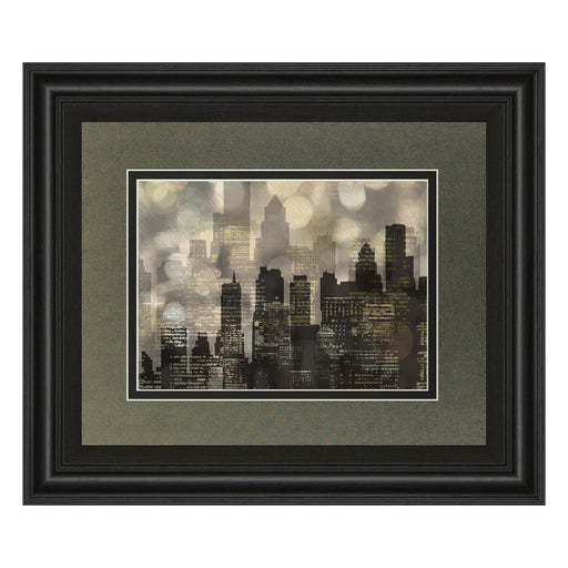 Classy Living City Lights Wall Art Double Mat 40"x34", Midnight Aura - DM5470