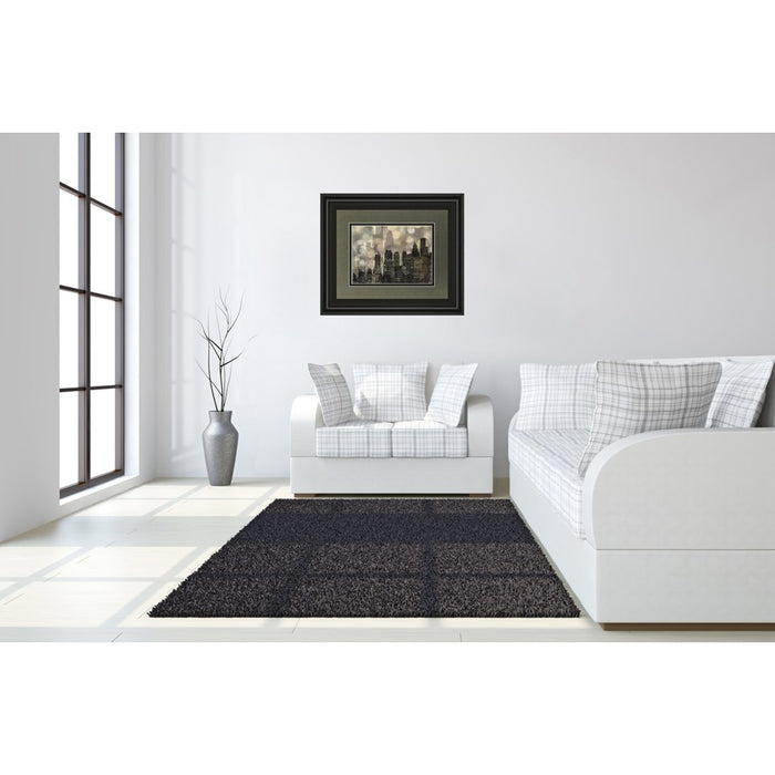 Classy Living City Lights Wall Art Double Mat 40"x34", Midnight Aura