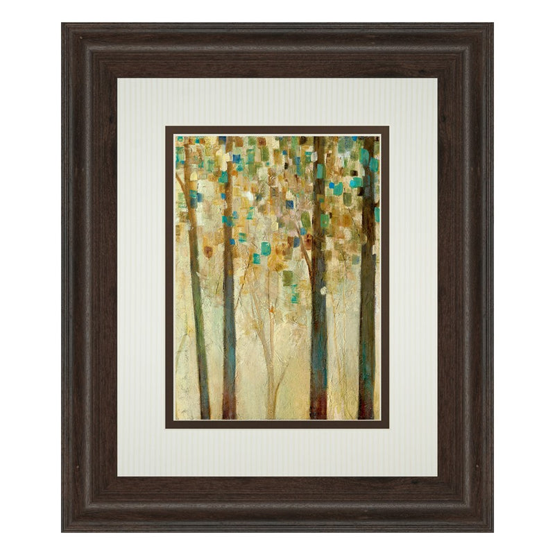 Classy Living Sunlit Forest Wall Art Double Mat 34"x40", Brown Frame