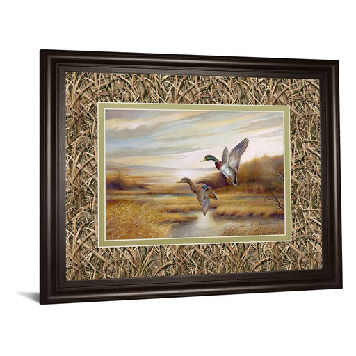 Classy Living Mallard Flight Wall Art Double Mat 40"x34", Cinnamon Mocha