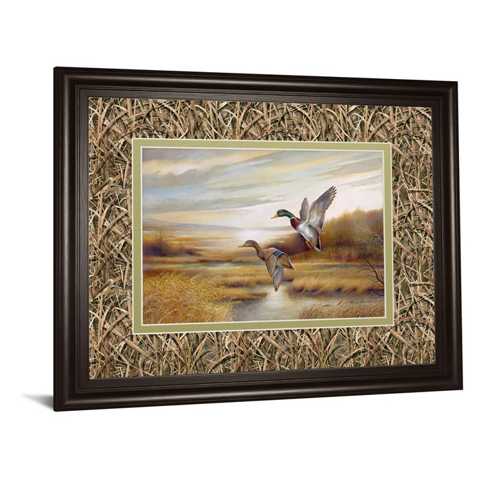 Classy Living Mallard Flight Wall Art Double Mat 40"x34", Cinnamon Mocha