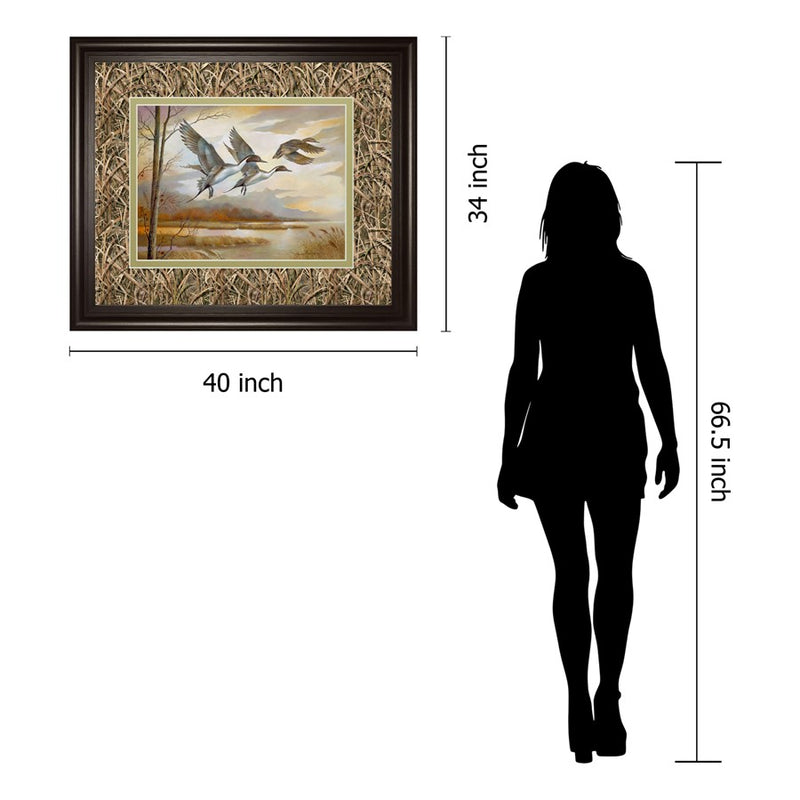 Classy Living WIId Harmony Wall Art Double Mat 40"x34", Brown